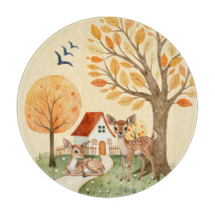 Planche À Découper Lovely Woodland Deer Campagne Accueil Enfants