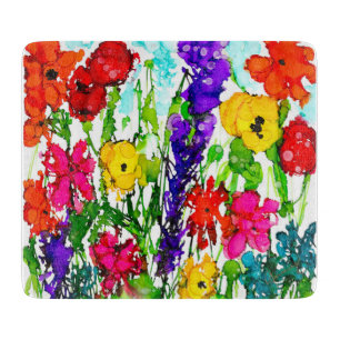 Planche À Découper Lovitude Wildflowers Glass Cutting Board