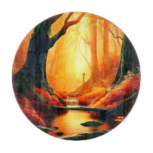 Lumière dorée de la forêt enchantée