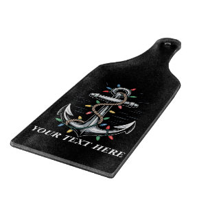 Planche À Découper Lumières de Noël personnalisées Bateau Voile