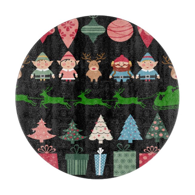 Planche À Découper Lutins de Noël et plus (Devant)