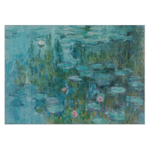 Planche À Découper Lys à eau, Peinture à l'huile d'art, Claude Monet
