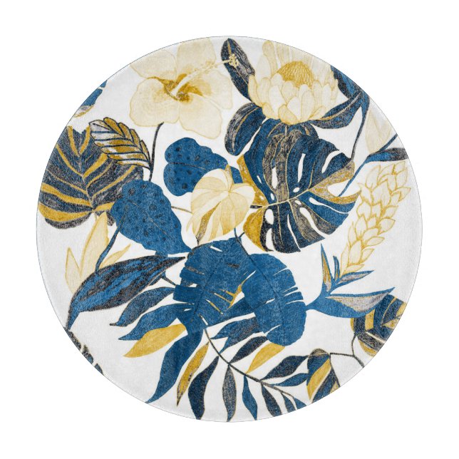 Planche À Découper Main Tropicale tirée : Motif créatif sans couture (Devant)