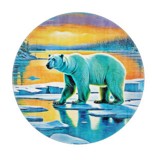 Planche À Découper Majesté polaire du coucher du soleil arctique