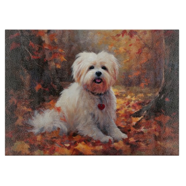 Planche À Découper Malti Tzu à l'automne Feuilles automne Inspire (Devant)