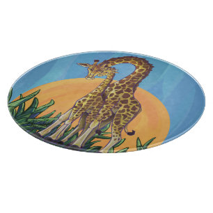 Planche À Découper Maman girafe et bébé