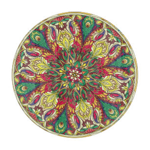 Planche À Découper Mandala Bandana : Conception Vintage Sans Couche.