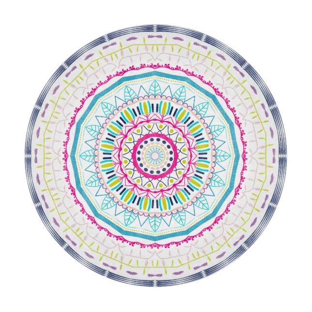 Planche À Découper mandala coloré (Devant)