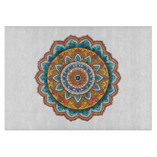Planche À Découper mandala de diverses couleurs