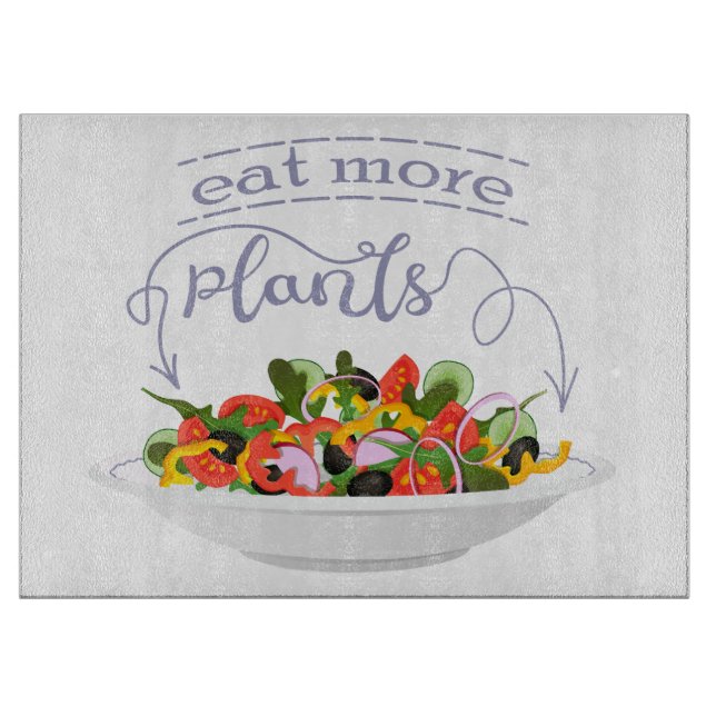 Planche À Découper Mangez plus de plantes frais motivation salade let (Devant)