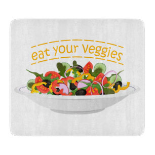 Planche À Découper Mangez vos Légumes Citer salade fraîche mélange bo