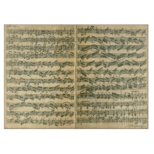 Planche À Découper Manuscrit de musique de Bach Chaconne pour le