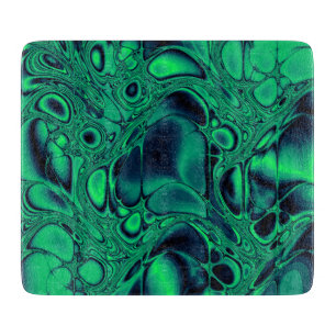 Planche À Découper Marbre Abstrait Emerald Green et Palatinat