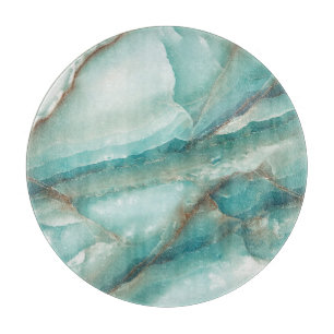 Planche À Découper Marbre Multicolore : Onyx effet verre.