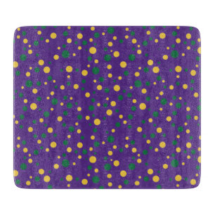 Planche À Découper Mardi Gras coloré à pois
