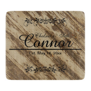 Planche À Découper Mariage de mariée et de chambre sur le bois de Gr