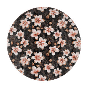 Planche À Découper Mariage Fleurs Rose Gold Rose Foncé