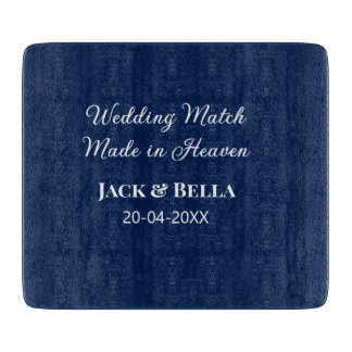 Planche À Découper Mariage Match fait au ciel mariage faveurs bleu