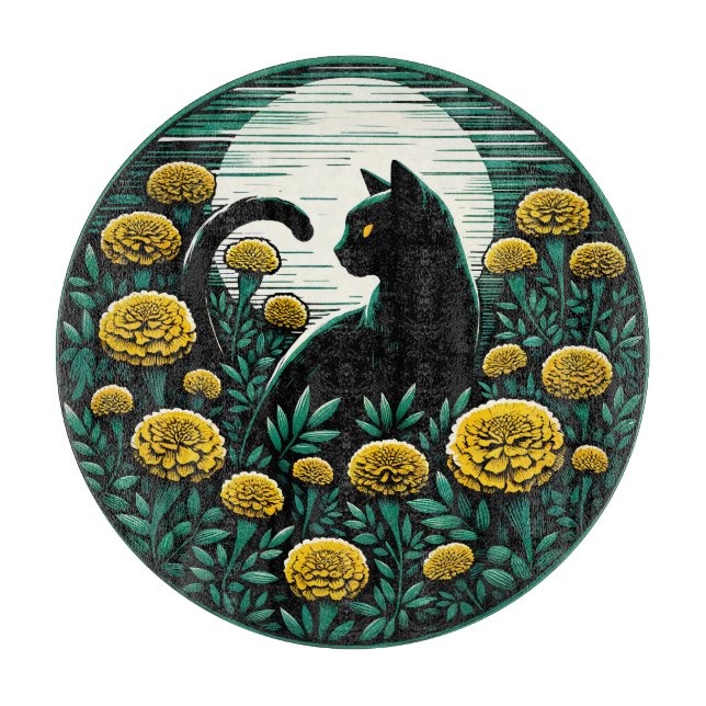 Planche À Découper Marigold de Chat Noir Art Chats Noirs (Devant)