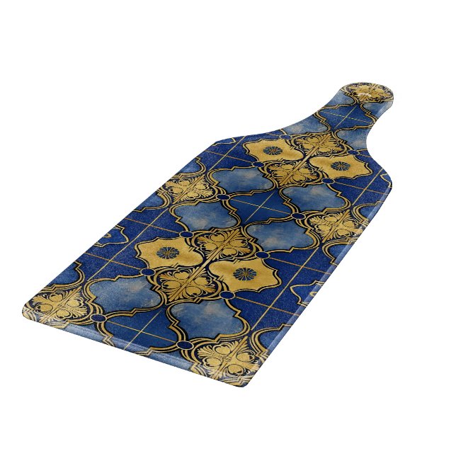 Planche À Découper Marocain Inspiré Quatrefoil Motif Faux Gilded (Coin)