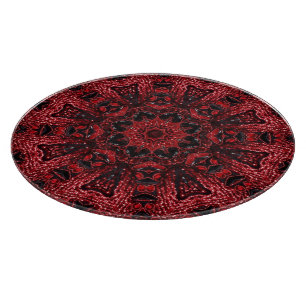 Planche À Découper maroon marocain bohème mandala bordeaux