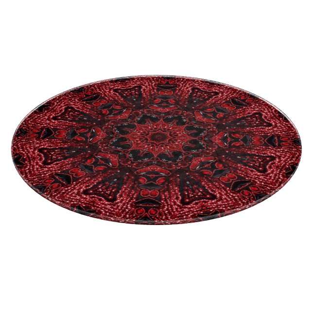 Planche À Découper maroon marocain bohème mandala bordeaux (Coin)