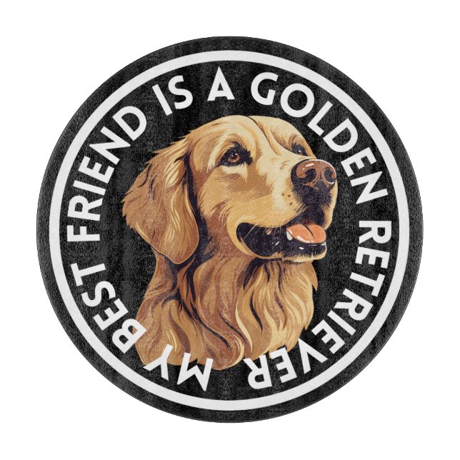 Planche À Découper Meilleur ami Golden Retriever (Devant)