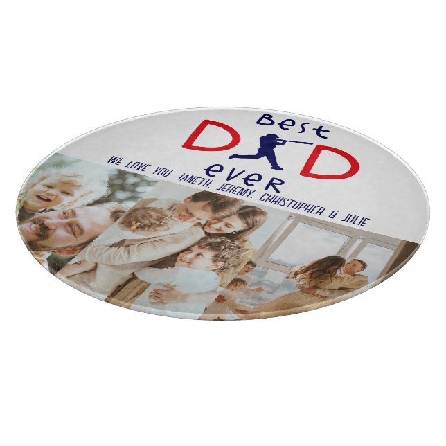 Planche À Découper Meilleur Papa Jamais mignon Baseball Keepsaké Fête (Coin)