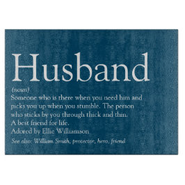 Planche À Découper Meilleure définition de mari au monde bleu