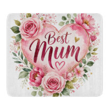 Meilleure Maman Aquarelle Fleur de Coeur Design