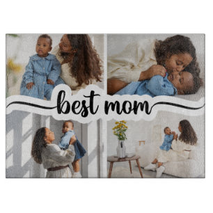 Planche À Découper Meilleure Maman Personnalisée 4 Photo Collage