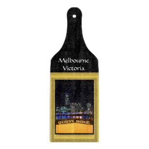 Planche À Découper Melbourne Australie CBD Night Lights