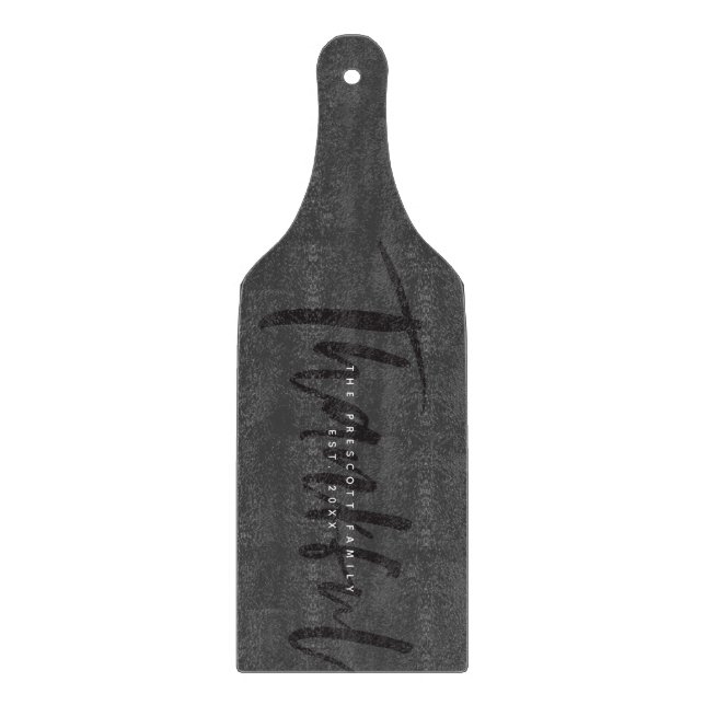 Planche À Découper Merci chic brush noir lettrage Thanksgiving (Devant)