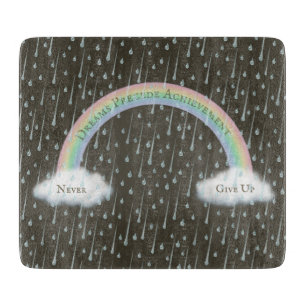 Planche À Découper Message personnalisé inspirant Arc en ciel dans un