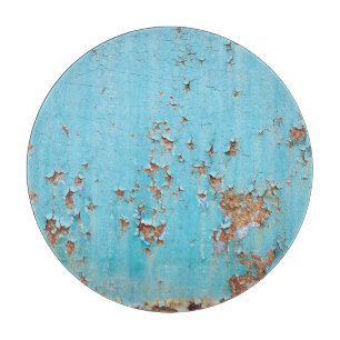 Planche À Découper Métal bleu rouillé : Mur texturé.