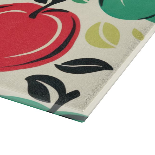 Planche À Découper Mid-Century Modern Apple Orchard Glass (Coin)