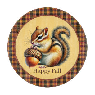 Planche À Découper Mignonne cuisine de chipmunk saisonnière d'automne
