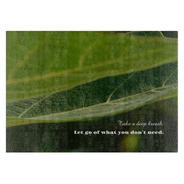 Planche À Découper Minimalist Cutting Board – "Take a Deep Breath"  (Devant)