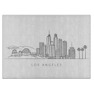 Planche À Découper Minimalist Los Angeles Skyline Illustration