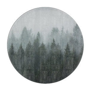 Planche À Découper Misty Mountain Forest Brouillard d'automne