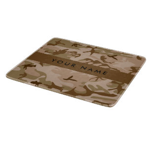 Planche À Découper Modèle de camouflage du désert, Votre nom, Personn