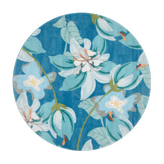 Planche À Découper Modèle floral, design floral polyvalent.