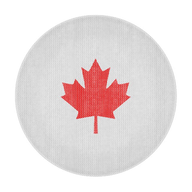 Planche À Découper Modèle Knit Maple Leaf Tricot Motif (Devant)