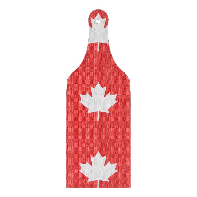 Planche À Découper Modèle Knit Maple Leaf Tricot Motif (Devant)