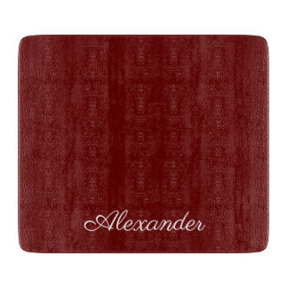 Planche À Découper Modèle rouge Bourgogne, blanc