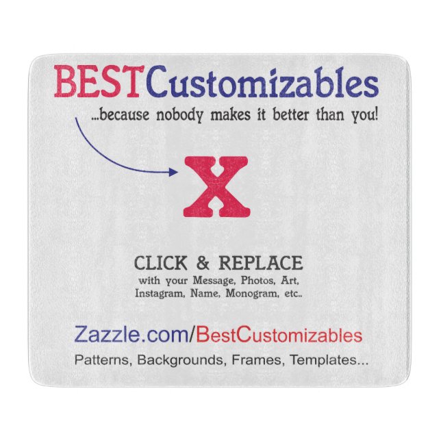 Planche À Découper Modèle vide rapide et facile (Devant)