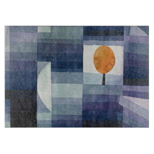 Planche À Découper Moderne Abstrait Géométrique Bleu Orange Klee