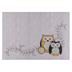 Planche à découper moderne de hiboux