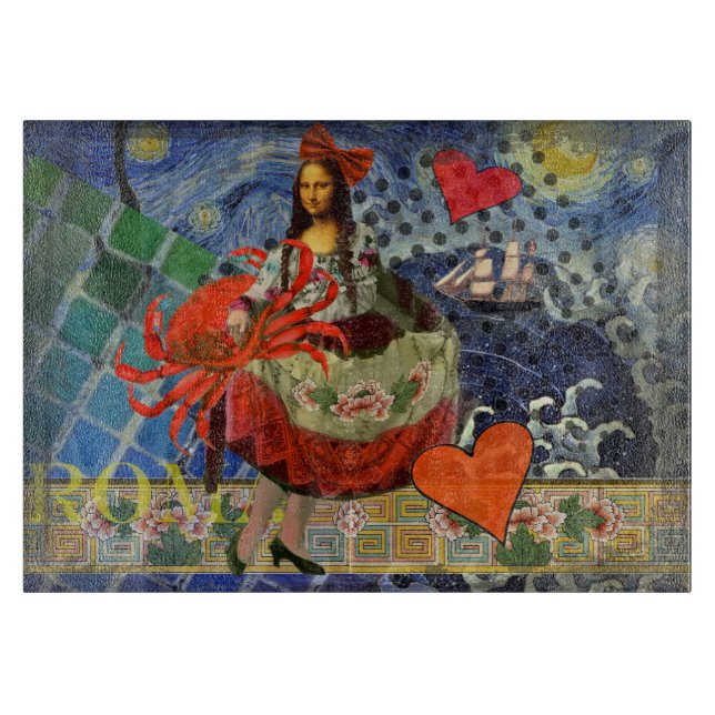 Planche À Découper Mona Lisa Fun Zodiac Whimsical (Devant)