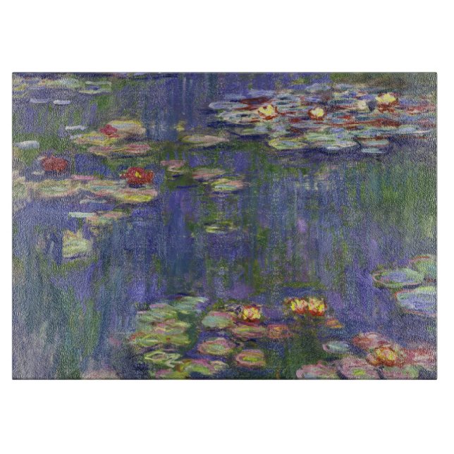 Planche À Découper Monet Water Lilies Chef-d'oeuvre Peinture (Devant)